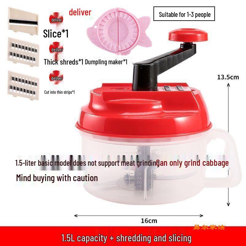 Hand-Cranked Meat & Vegetable Grinder for Kitchen Use