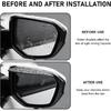 2 PCS Car Rear View Mirror Rain Visor Guard, Rearview Rain Eyebrow Shield, Car Mirror Rain Protector, Universal for Cars, Trucks and SUVs (Black)