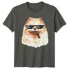 Pomeranian Dog Thug Life Pixel Glasses Unisexs TShirt Cool Puppy Tee