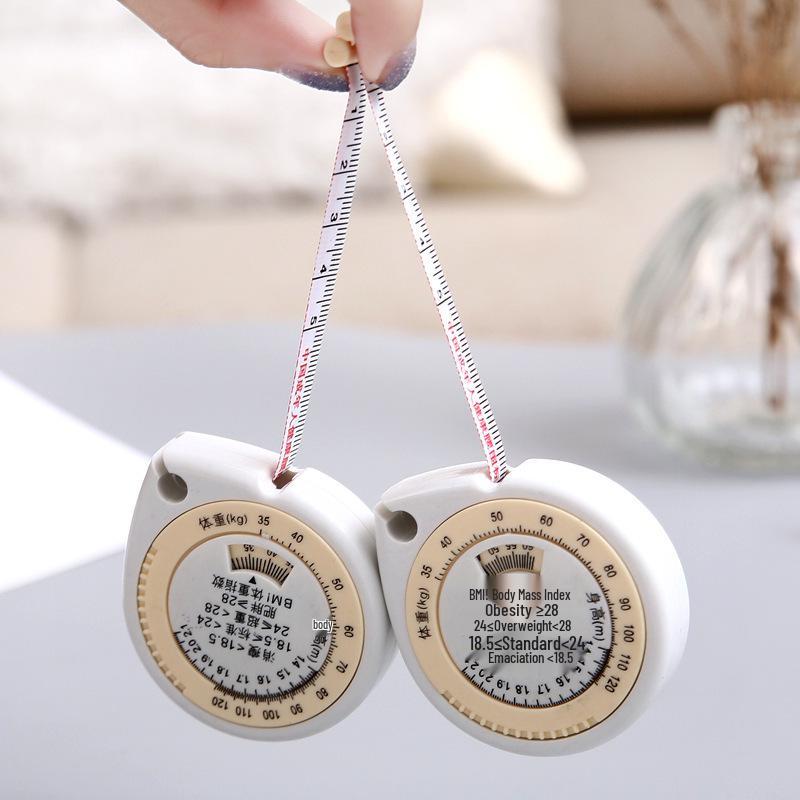 Teardrop Automatic Retractable Health Tape Measure, 1.5M Double-Sided Ruler for Waist & 3D Measurements
