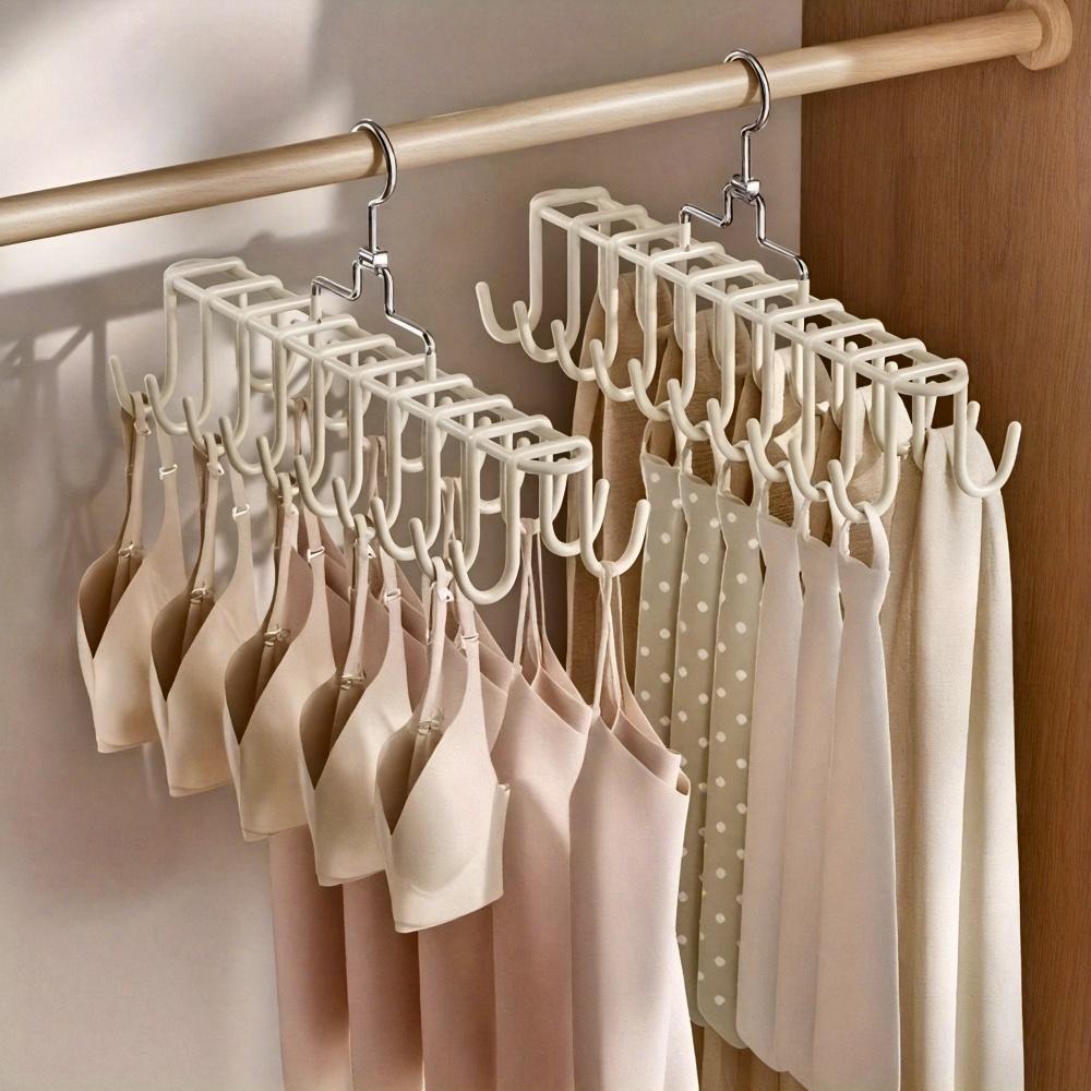 Hot Selling 1pc Multi-Hook Hanger for Yoga Vests and Underwear, Non-Slip Home Dormitory Drying Rack Storage