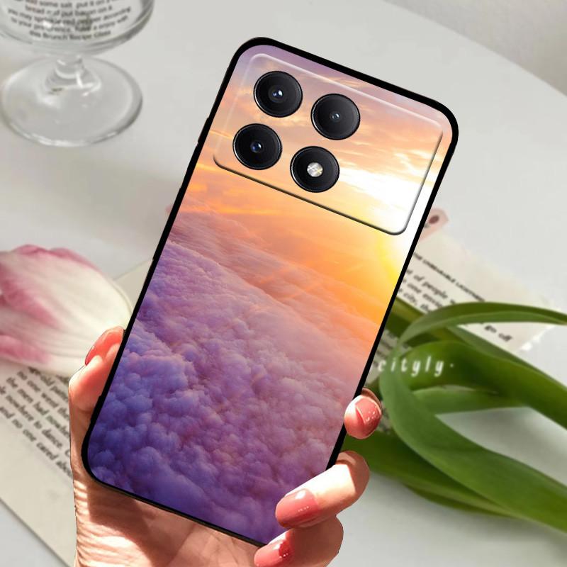 For POCO X6 Pro 5G Case POCOX6 Shockproof Soft TPU Silicone Phone Cover For Xiaomi POCO X6 Pro 5G Capa Cartoon Matte Bumper