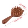 Pieptene de păr din lemn de santal, Masaj relaxant al scalpului și acupuncturii, Portabil, Mâner din lemn, Pieptene antistatic, Instrument de styling, Placă Gua Sha, Îngrijirea sănătății