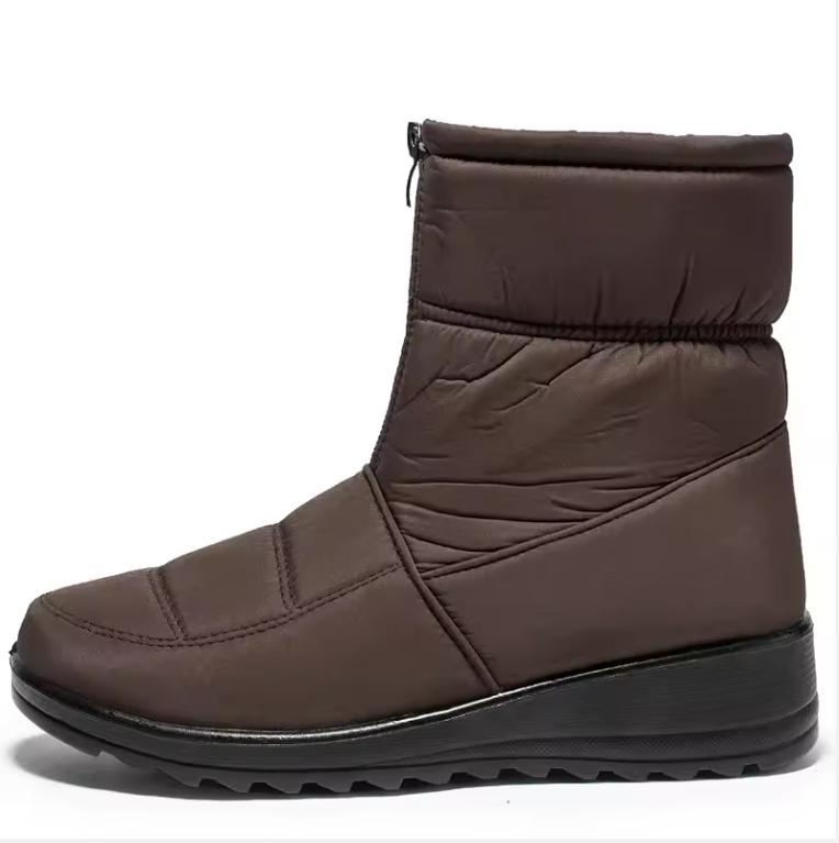 Winter Waterproof Snow Boots for Women Plus Size 35-44 Thick Short Plush Ankle Boots Woman Wedges Warm Cotton Padded Shoes