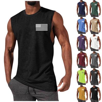 Men's Summer Fashion Casual Sleeveless Vest Tops Men's Summer Printed Sleeveless Vest