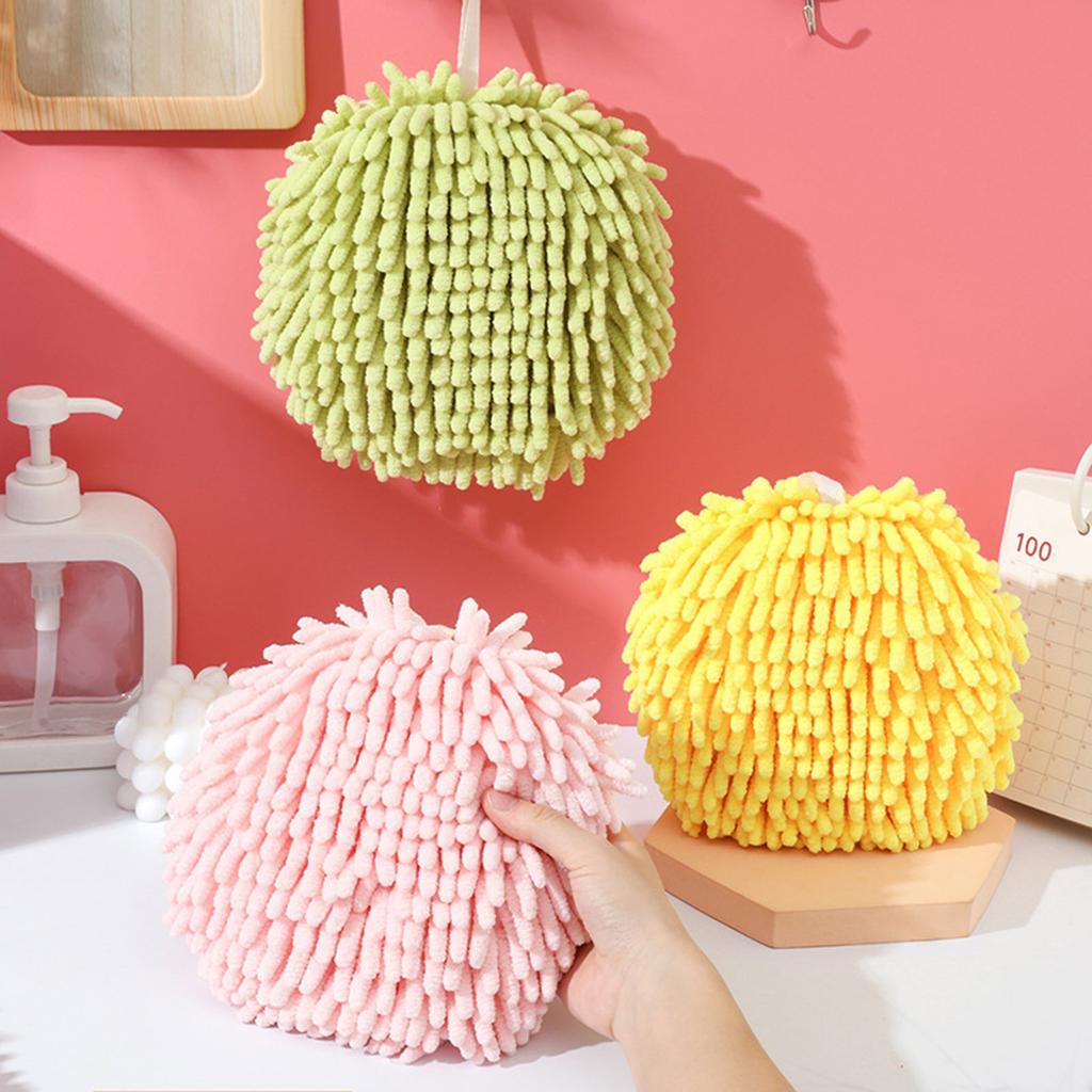 Chenille Hand Towel Microfiber Handball for Bathroom and Kitchen Quick Drying Strong Absorbent Designing Multiple Color