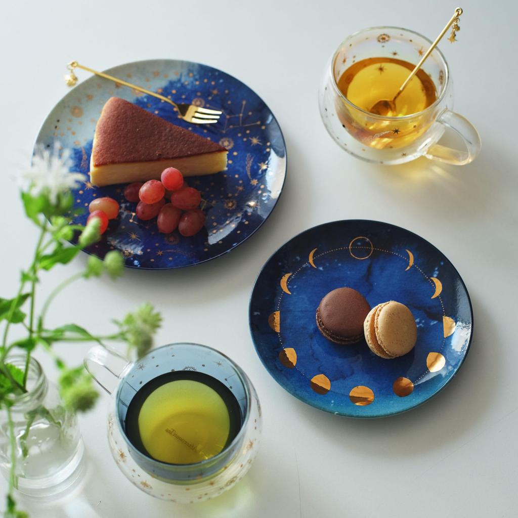 Afternoon Tea Living JN58 Sky Design Heat-Resistant Double-Walled Mug, Clear/Starry