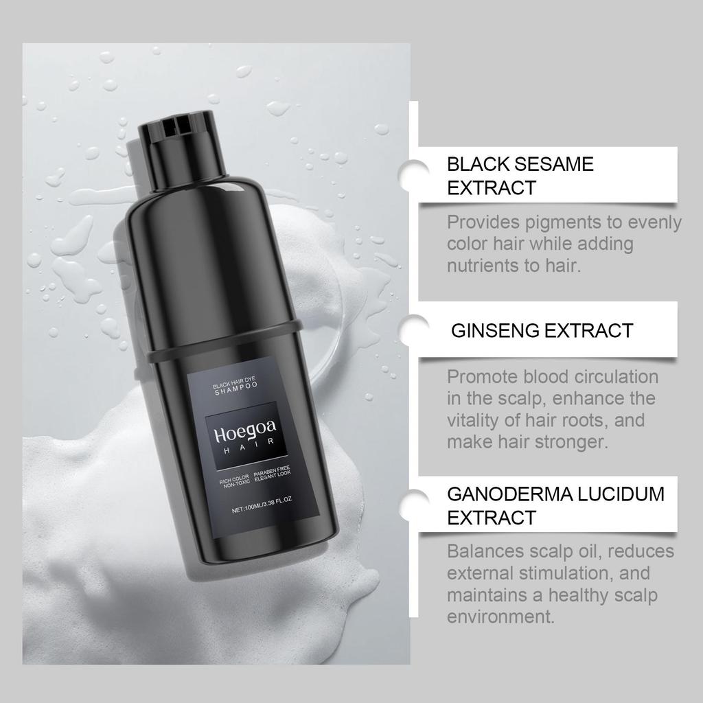 Sofortige Färbeshampoo DIY Haarfarbe Natürliche Schwarze Farbe Reparatur Graues Weißes Haar Nicht Reizendes Haarfärbeshampoo Für Männer Frauen