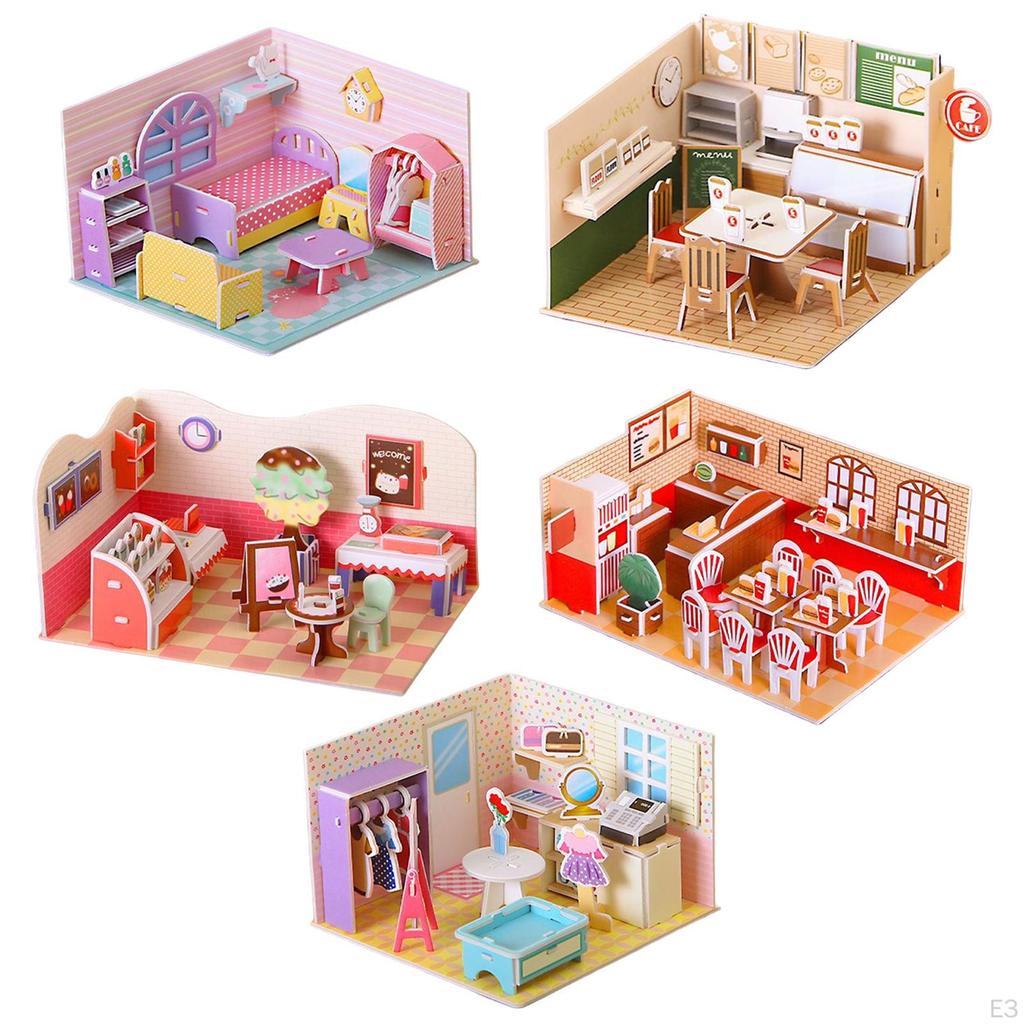 Building Model DIY Kits Paper and Foam Board, Creative Craft, 3D Jigsaw Puzzle Toys for Kids,