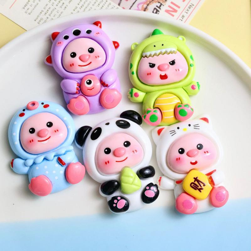 Cartoon Resin Hair Clip & DIY Decorative Charms