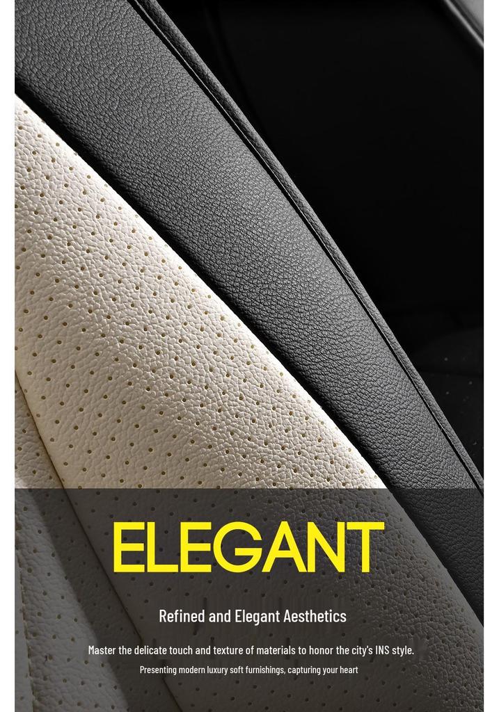 Universal Full Leather Car Seat Covers for All Seasons - Five Seats, Full Coverage with Backrest Cushion