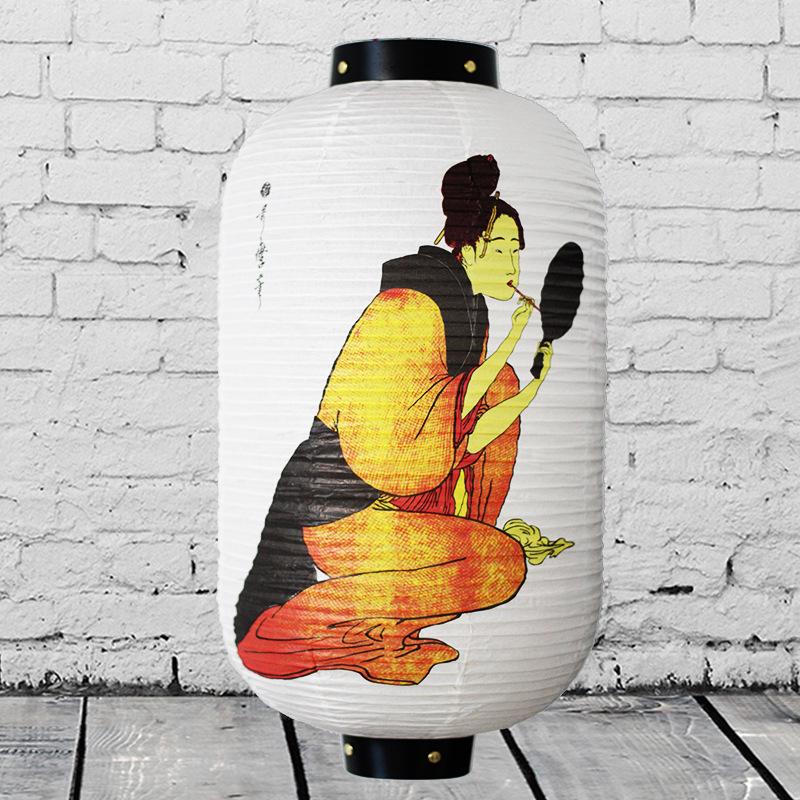 Japanese Plum Blossom Paper Lantern: Mid-Autumn Chochin Style Sushi Restaurant Decor