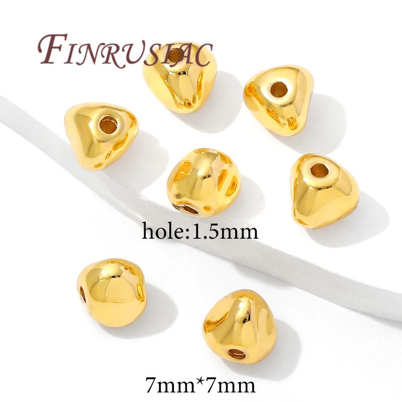 Separators For Beads 18K Gold Plated Brass Spacer Beads,Necklace Accessories,Bracelets Beads,DIY Jewelry Making Supplies
