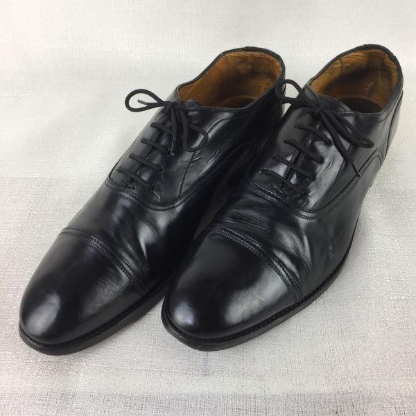 

CANALI Balmoral Oxford Straight Tip Black 43/27.5-28.0 High-End McKay Construction Formal Vintage Shoes