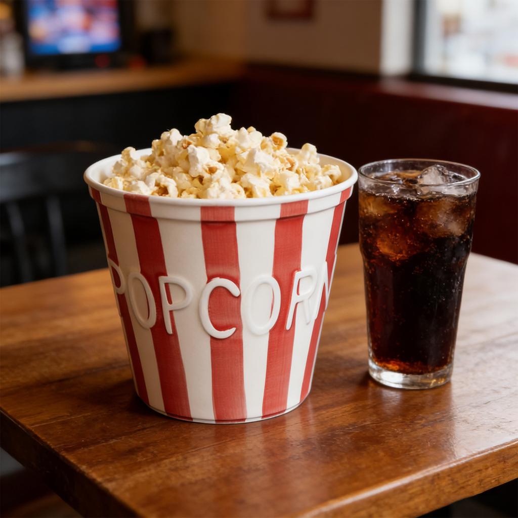 Kbelík na popcorn speciálně navržený pro vychutnání vašich oblíbených filmových pochoutek doma