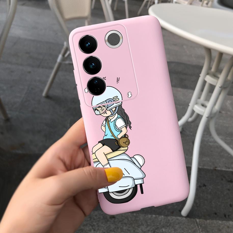 For Vivo V27 Pro Case Vivo V27e Back Cover Fashion Candy Color Painted Funda For Vivo V27 5G V 27e V27Pro V2237 V2230 Soft Shell