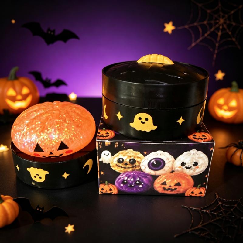 Sensorisches Quetsch-Blindbox Halloween Neuer Knödel-Quetschspielzeug 8,5 cm Maltose Angstlöser Antistress Langsam aufsteigend Überraschungsgeschenk