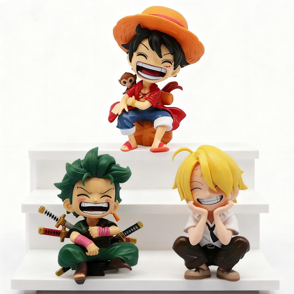 Winter New Hot- Chibi Sitting Figurines - Anime Peripherals Trendy Toys  Cartoon Sea Character Desktop Decor