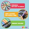 JOYFY 120 PCS Sidewalk Chalks for Kids Giant Box Non-toxic Jumbo Colored Washable Sidewalk Chalk for Toddlers In 10 Colors