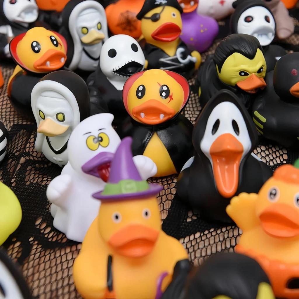 6/12/24 Pieces of Halloween Rubber Ducks, Halloween Character Set Rubber Ducks, Pumpkin Rubber Ducks, Christmas Decorations