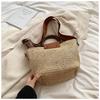 Fashion Weaving Straw Straw Bag Top Handle Bohemian Style Crossbody Bag Hand Woven Bag Beach Vacation