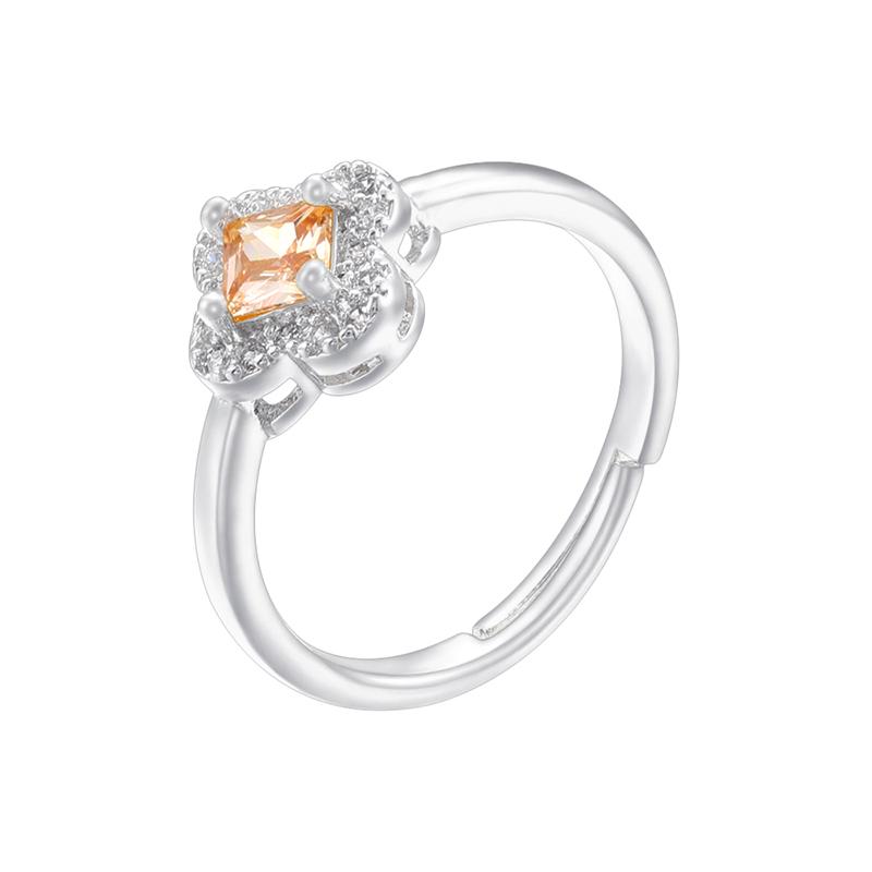 Elegant Cubic Zirconia Flowers Ring 18K Gold Plated Brass Adjustable  Band for Women Ideal for Daily Wear Weddings & Anniversary
