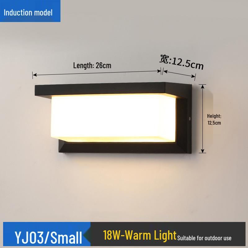 Waterproof LED Motion Sensor Wall Light for Outdoor Hotel, Garden, Villa, Balcony, Courtyard