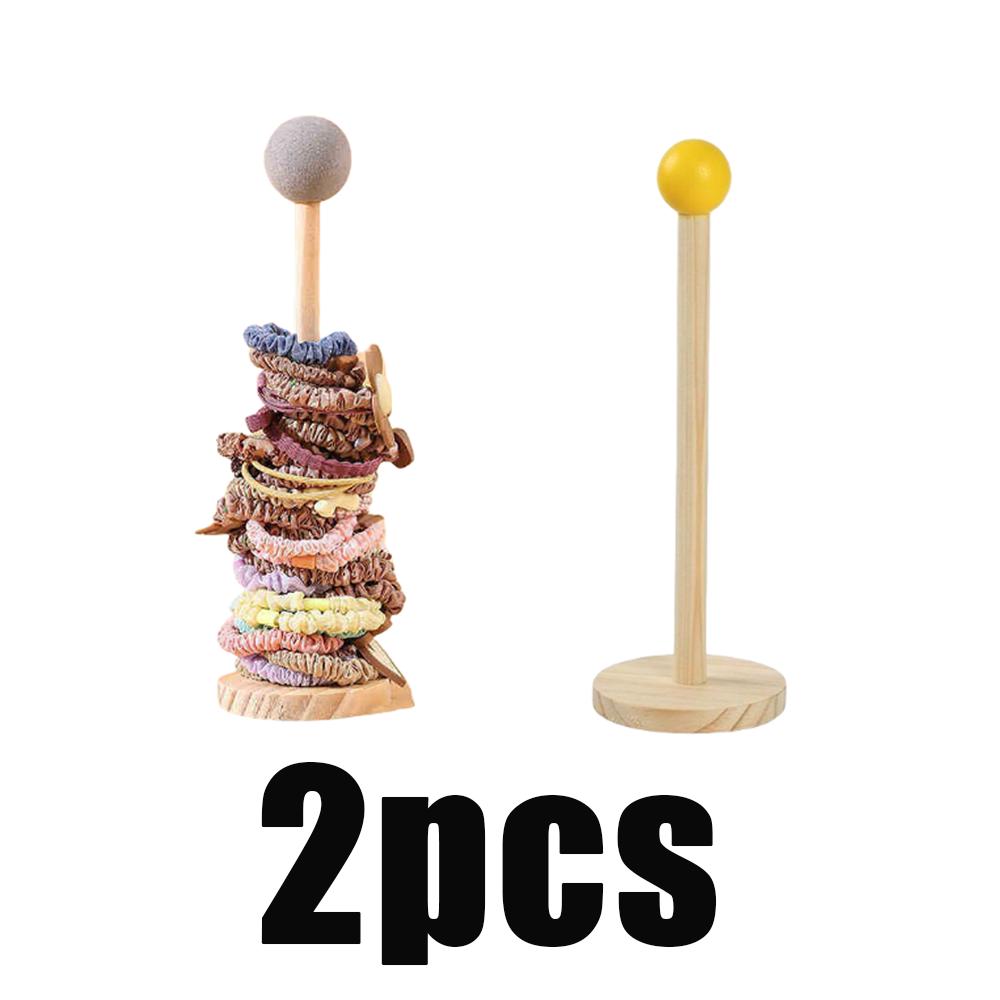 1/2pcs Wooden Hair Band Holder Rubber Band Hair Rope Accessories for Watches Jewelry Bracelets Scrunchies Shark clamp Hair Band