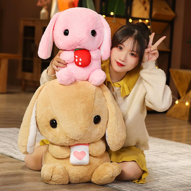 65cm Cute Stuffed Rabbit Plush Toy Soft Toys Cushion Bunny Kid Pillow Doll Birthday Gifts For Children Baby Accompany Sleep Toy