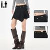 :CHOCOOLATE It American Retro High-Waisted Asymmetric Short Skirt