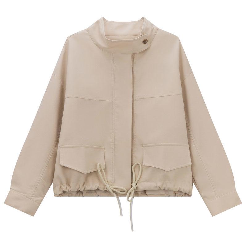 Dámská cargo bunda krátkého střihu, špičkový ležérní svršek na jaro a podzim