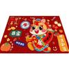 Cartoon New Year Red Floor Mat Front Door Decorative Carpet  Home Decoration