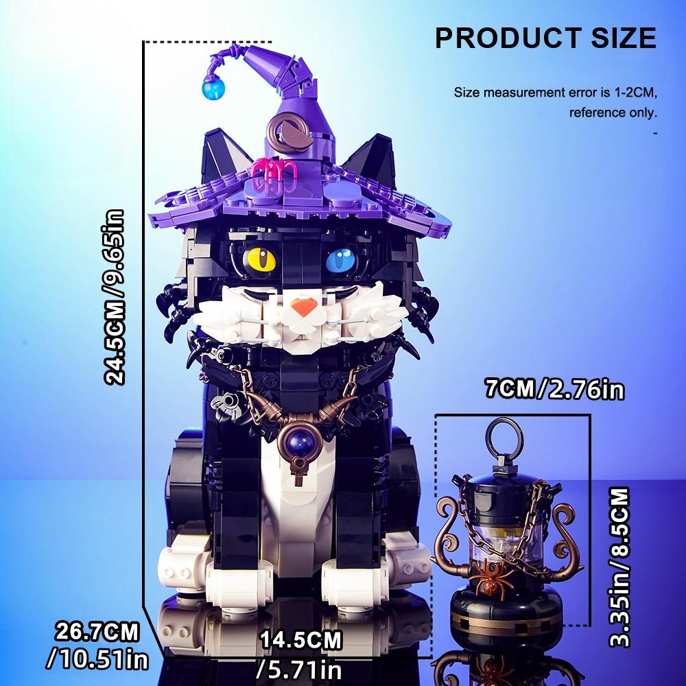 Non-Toxic Creative Diy Magic Movie World Magic Cat Building Blocks Set Moc Assembly Toy For Kids Birthday Christmas Gifts 1128Pcs