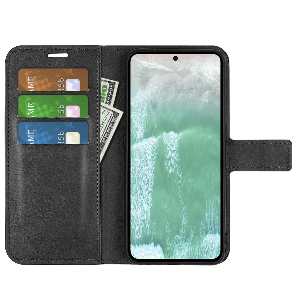 

For Oppo Reno11 F 5G Case Leather Phone Cover Square Magnetic Clasp Black