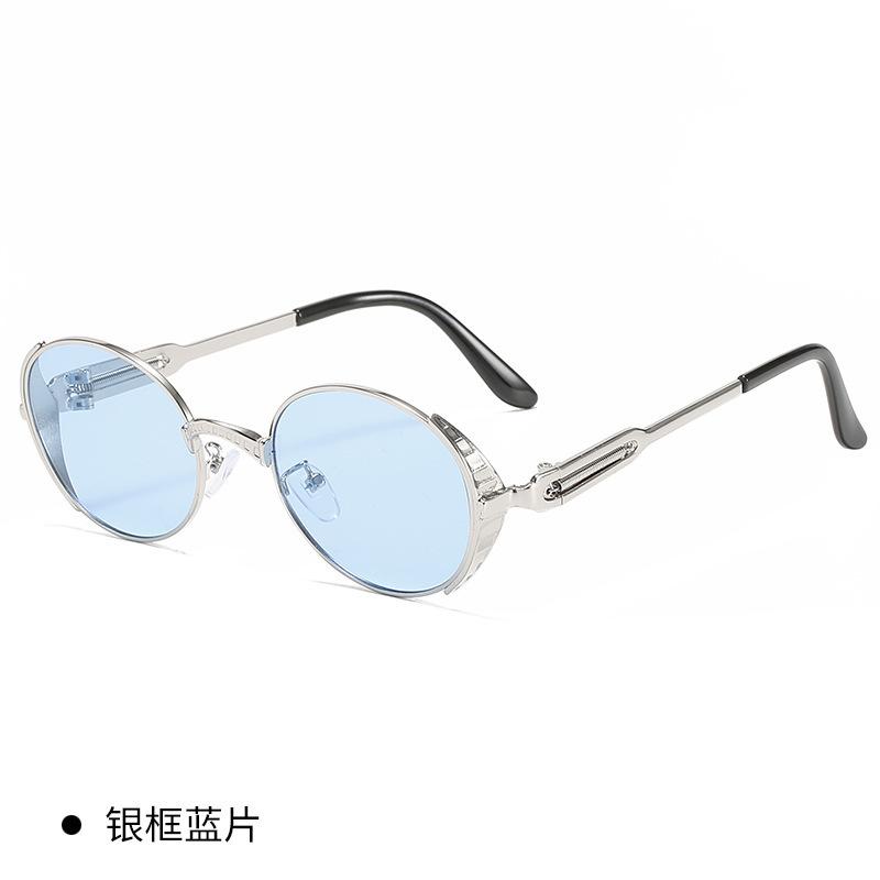 Polarized metal fashion toad glasses sunglasses spring hook European and American street shot sunglasses modern sunshade UV