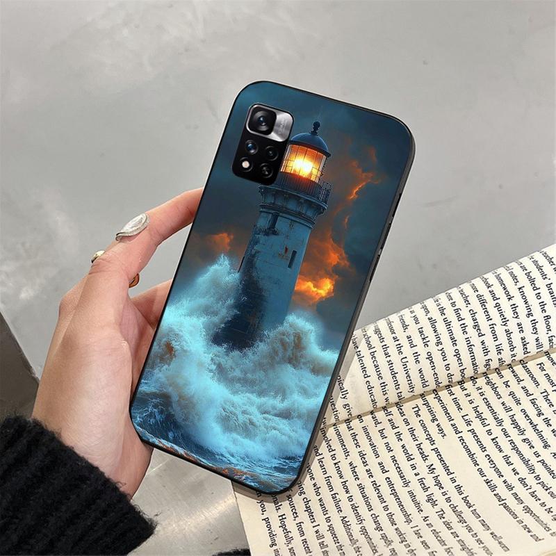 Phone Case For Xiaomi Redmi note 14 Pro 14 13 12 11 10 Pro 14S 12S 11S Redmi 14C 13C 10 Lighthouse