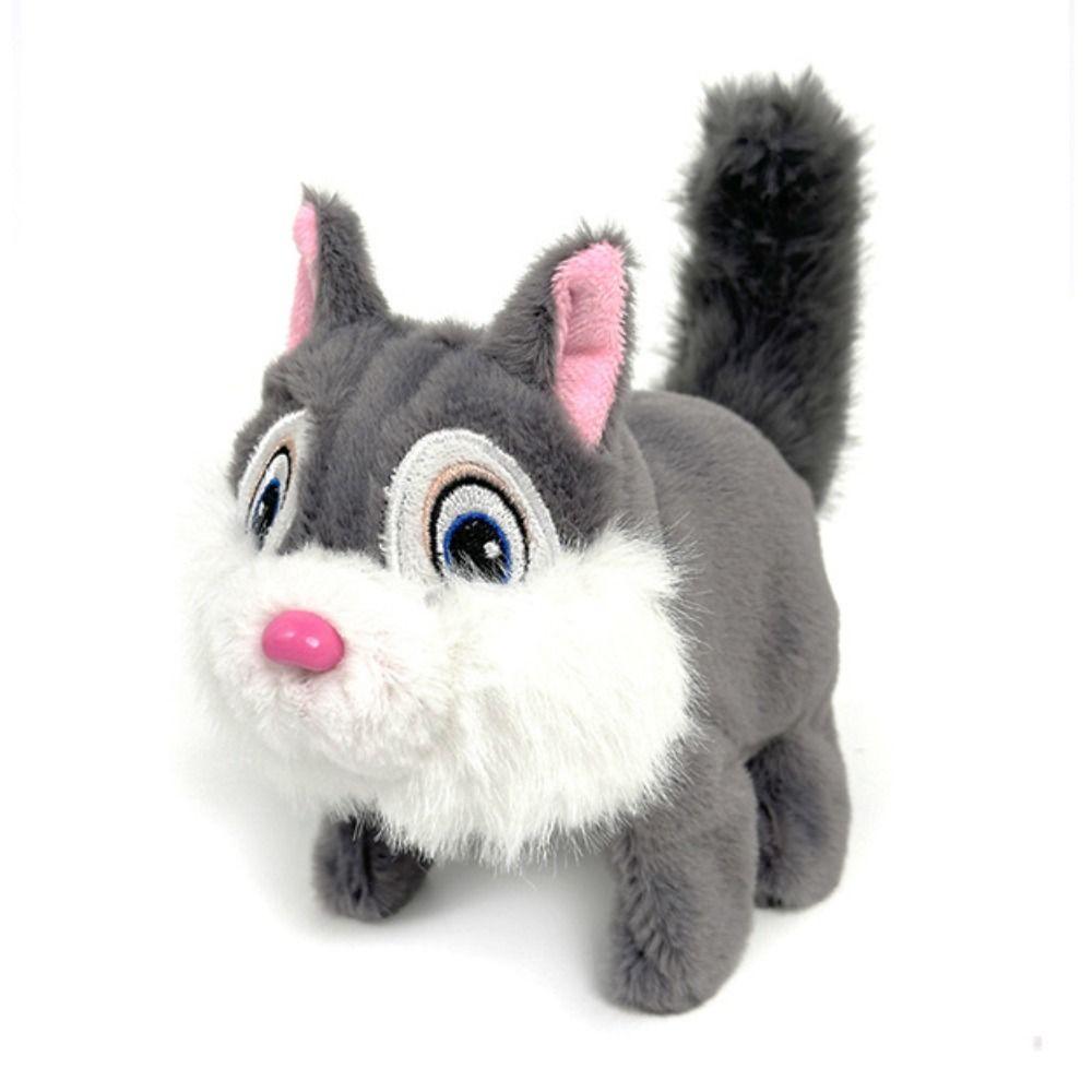 Electronic Simulation Squirrel Moving Toy Animated Squirrel Walking Toy  Plush Children's Gift