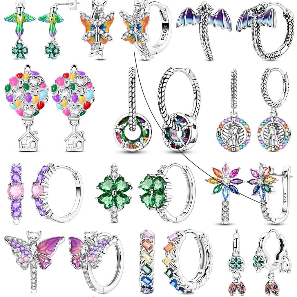 copper Shining Earring Women Colorful Zirconium Insect Ear Stud Brilliant Wedding Earring Jewellery Gift High Quality