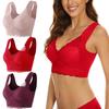 Plus Size Lace Sports Bra - Breathable Push-Up, Wire-Free, Side Support for Women