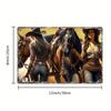 Western Cowboy Cowgirl Horse Metal Sign 12x8 Inch