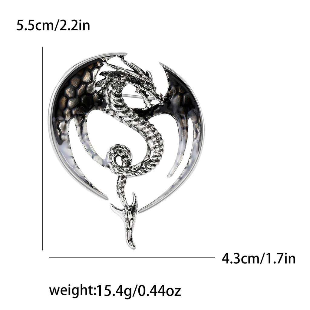 Enamel Dragon Pins for Women Rhinestone Flying Dragons Animal Brooch Banquet Party Backpack Gifts Jewelry Accessories