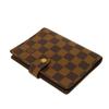 Used Louis Vuitton Damier Card Case, 12564 Agenda PM R20700 8001 Logo Brown Diary with 6 Holes and Checkered Pattern