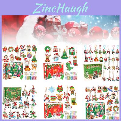 Colorful Acrylic Christmas Gift Blind Box Diy Diamond Painting Keychain Set 15 Pieces