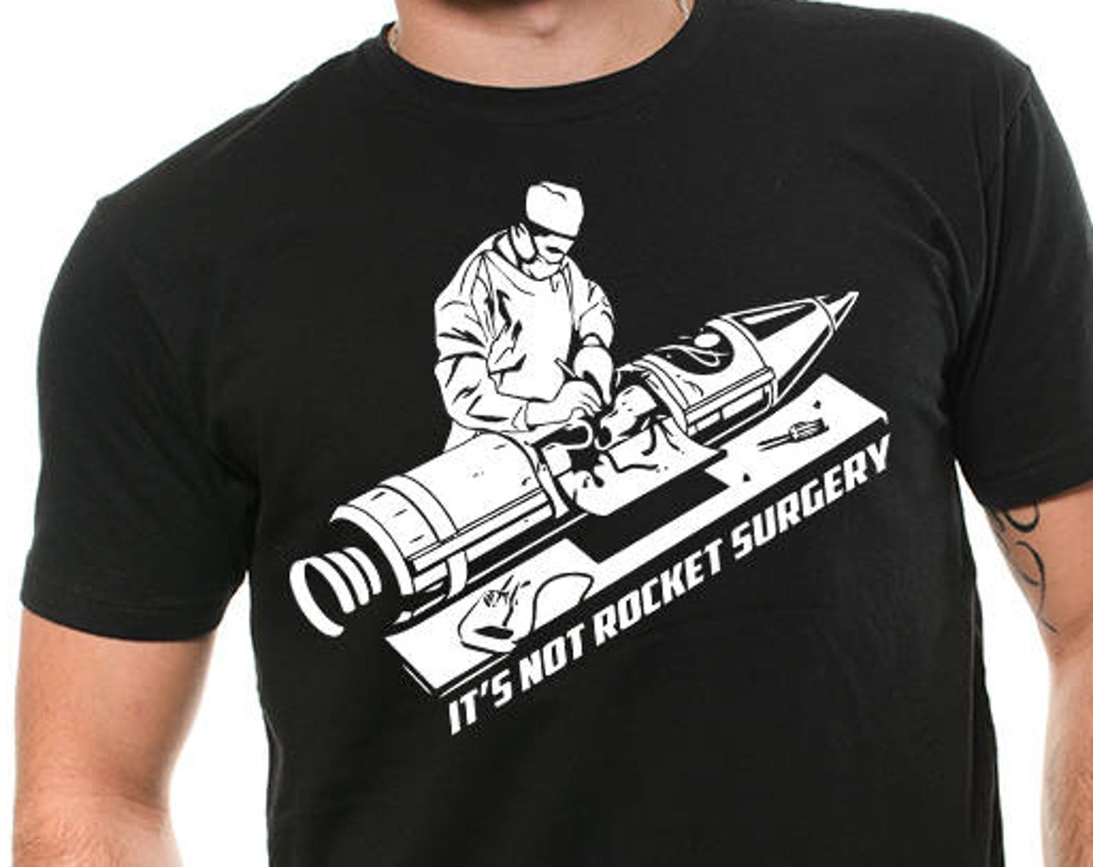 Funny Geek T-Shirt: Rocket Surgery Graphic Tee 4XL