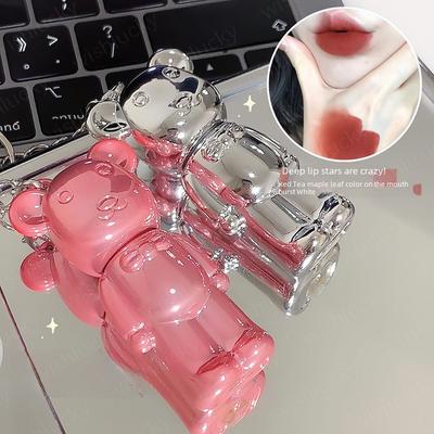 Bunny Lip Cream Matte Mist Velvet Lip Tint Schlüsselanhänger Charm College Party Lippenstift Kosmetik für Frauen