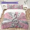Dynamic Music Melody Pattern Bedding uilt Set uilt Cover Pillowcase Home Decoration Birthday Gift (1 * duvet cover + 2 * pillowcase without core)