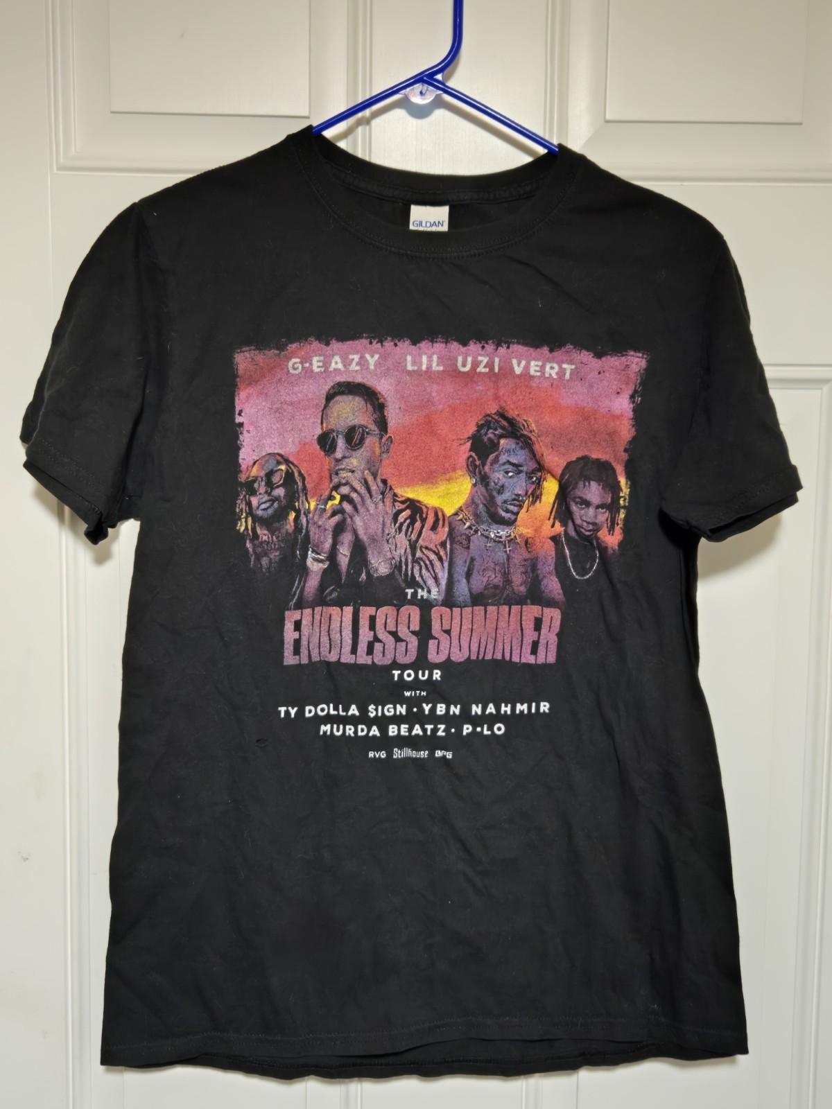 Men Medium Lil Uzi Vert Endless Summer 2018 Concert Tour Black Graphic Tee Shirt Unisex T-Shirt S