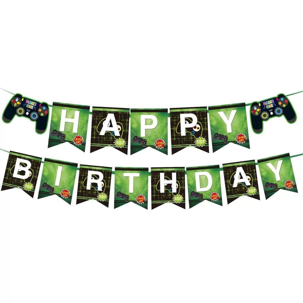 Gamepad Game-themed Birthday Set for Children's Birthday Party Decorations