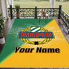 Custom Text Printed Rug Rapid Wien FC Non Slip Floor Carpet For Home Room Decor