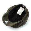 Universal chemistry Belted Bold Corduroy Khaki Newsboy Cap